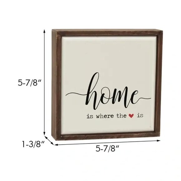 ($6) Home is Where the Heart is Sign - Picture 4 of 4